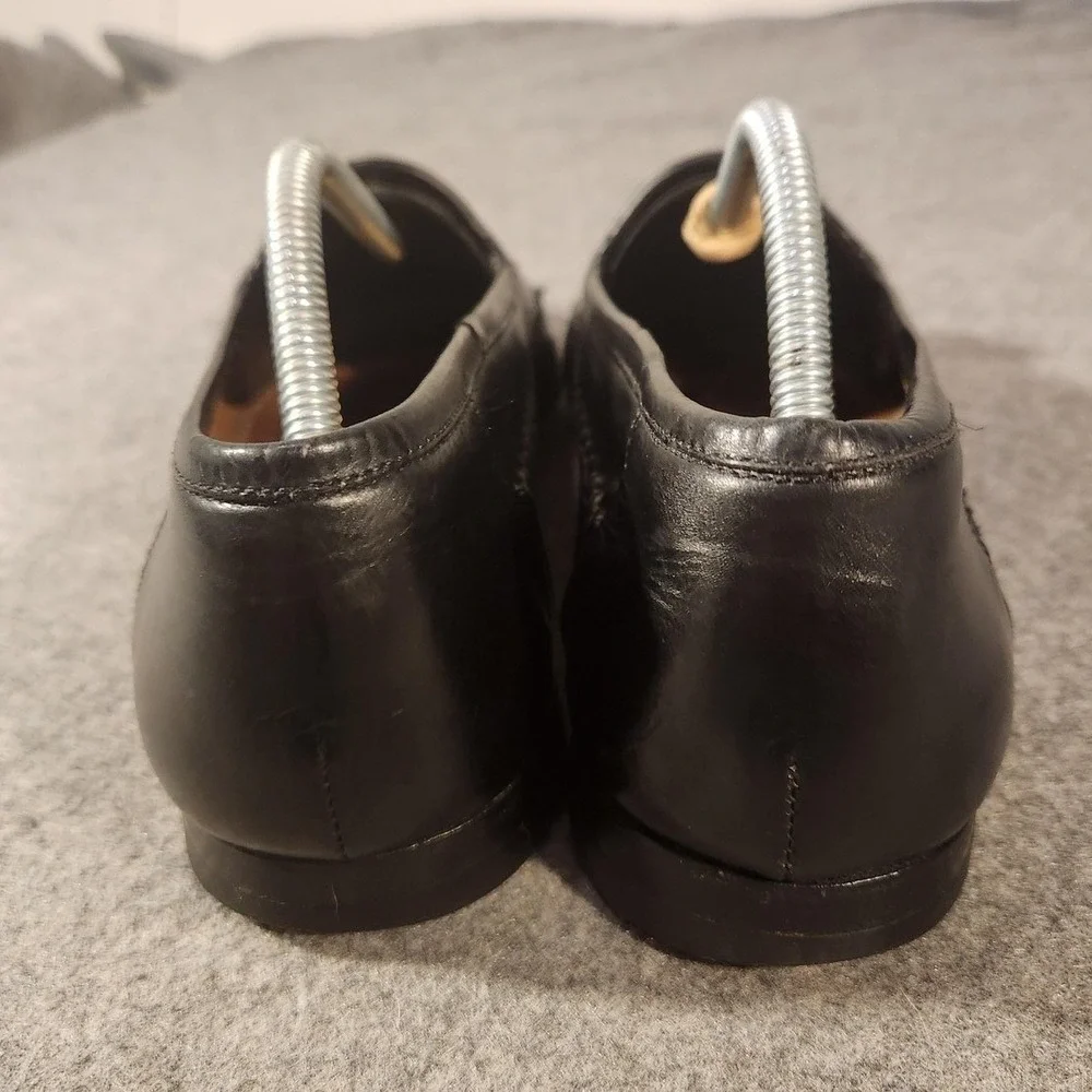 Santoni‎ Shoes Mens Size 11 Black Leather Tassel Woven Dress Loafers Made Italy